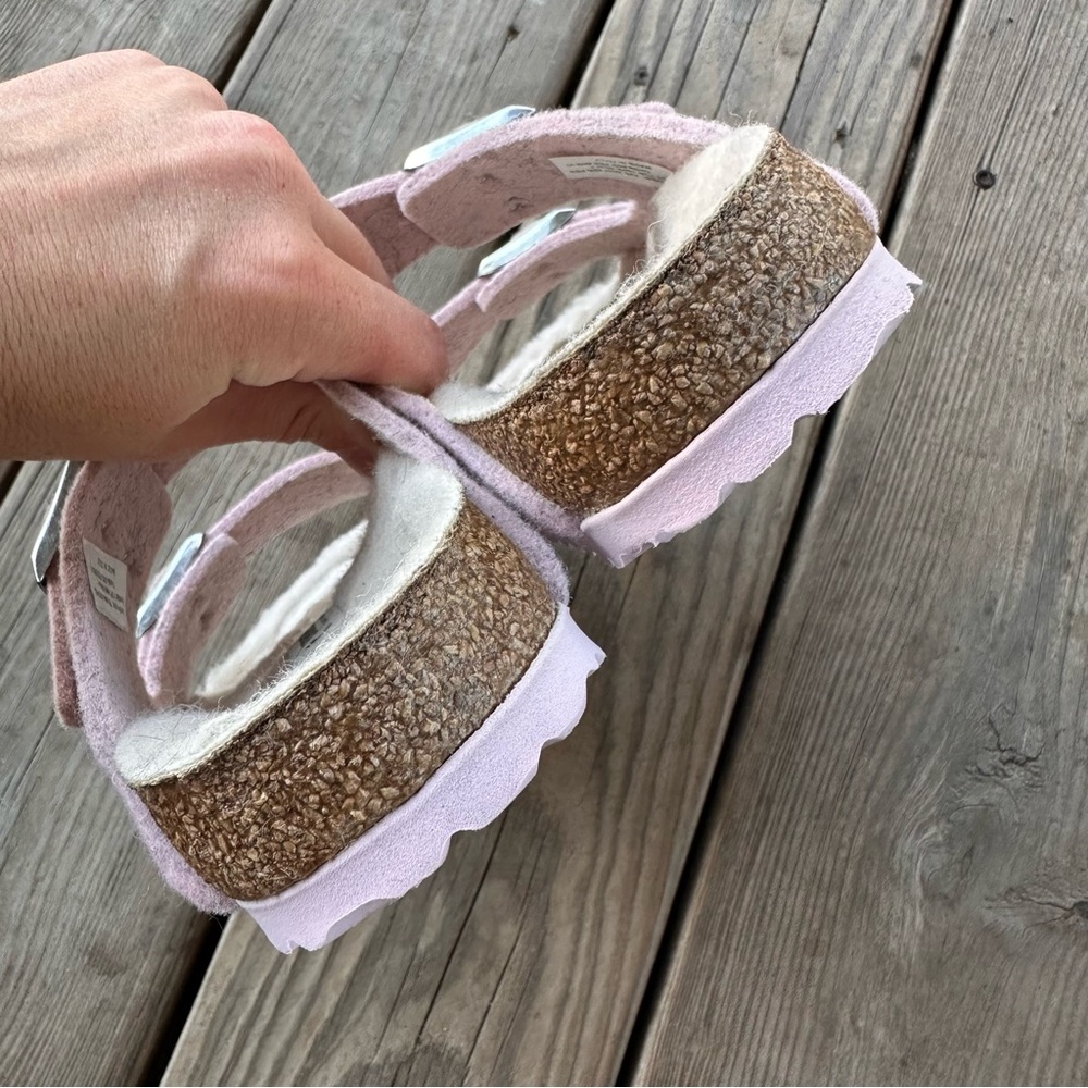 Birkenstock Arizona Happy Lamb Wool Felt Sandals 6 37 - Picture 6 of 12